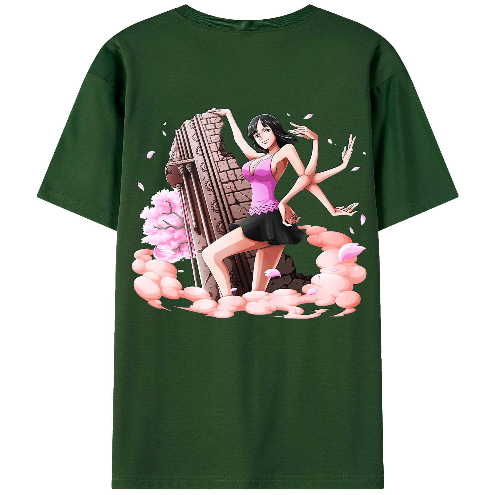 ワンピース ニコ・ロビン ONE PIECE Nico Robin 綿100％半袖Tシャツ（背面プリント）